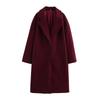 Fall and Winter New Women's Clothing Loose Long Sleeves Lapel Wool Blended Coat Outwear 2052233 2052201