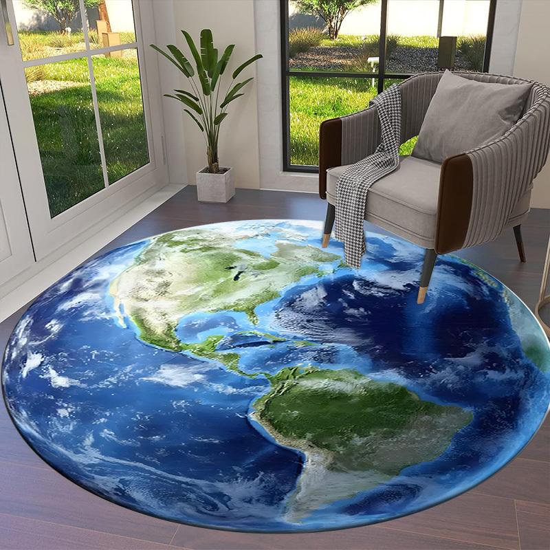 1pc Office Carpet Chair Mats Earth from Space: Americas Perfect for Decorating Office Chairs, Living Rooms, Or Bedrooms