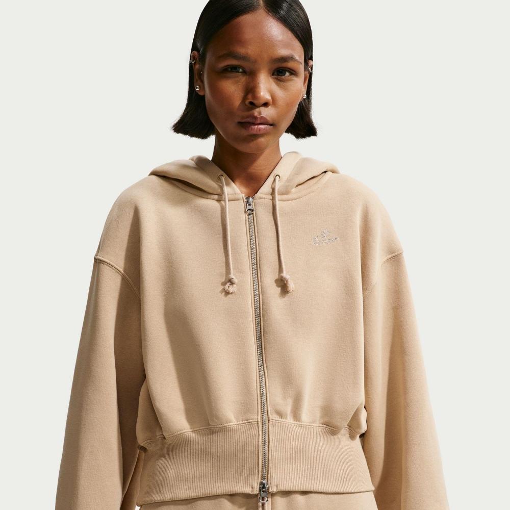Nike W Phnxflc Укороченный Флисовый Худи Iq1256 248Лен