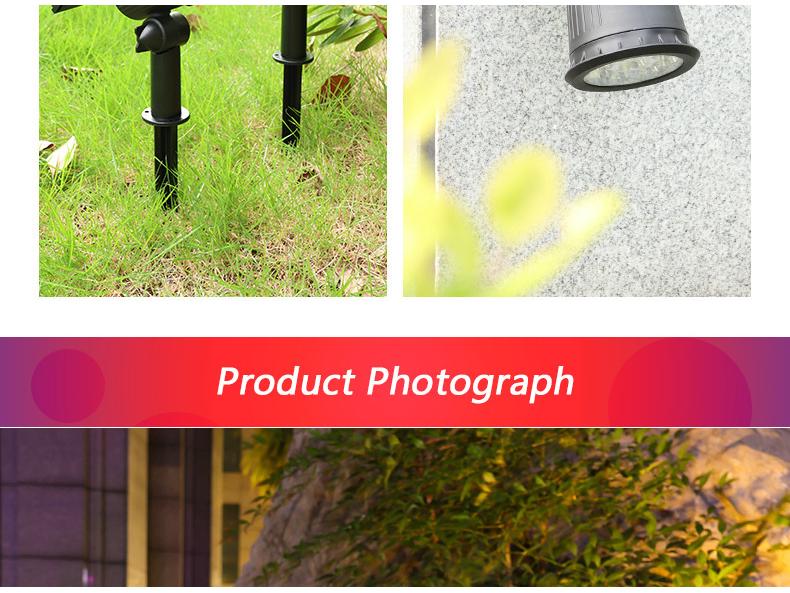 Уличный солнечный водонепроницаемый ландшафтный прожектор для газона и сада