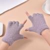 Autumn and Winter Imitation Mink Fur Fingerless Gloves for Men and Women Cycling Plus Velvet Fingerless Warm Gloves Fashionable Student Knitted Gloves