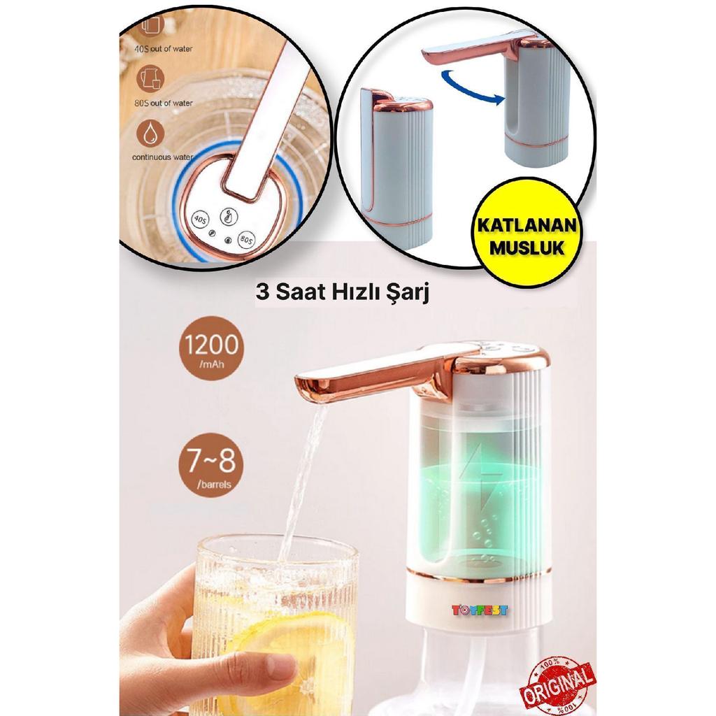 Time Adjusted Folding Tap 1200 Ma Battery Rechargeable Electronic Bottled Water Pump With Usb