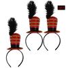 Vintage Fascinator Hats Headband Circus Ringmaster Costumes Mini Top Hat Feather Cap Headpiece for Halloween Tea Party Props