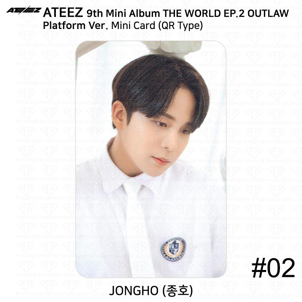 ATEEZ 9-й мини-альбом THE WORLD EP.2 OUTLAW Platform Ver QR Фотокарточка Изображение карты