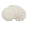 4-piece Set Meal Mat Woven Round Mat Beige Tableware Cup Pad