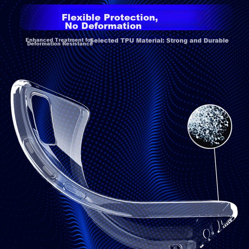 Freeson Phone Case for Samsung Galaxy S20, Slim Full Protection Shockproof Clear TPU Soft (With Lanyard), Transparent