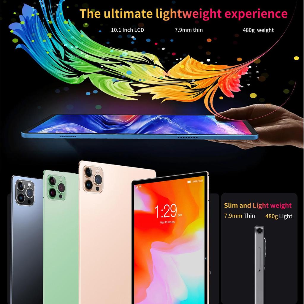 Планшет BDF P50 10.1 дюйма 8 ГБ+512 ГБ Android13 Планшетный ПК Компьютер