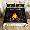 Camping Bedding Set Full King Size Cartoon Rv Camping Car Duvet Cover Set Camper Accessories For Travel Trailers Comforter Cover