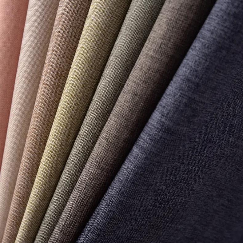 Waterproof Linen Look Shower Curtain Thick Set No Drill Bathroom Partition Curtain