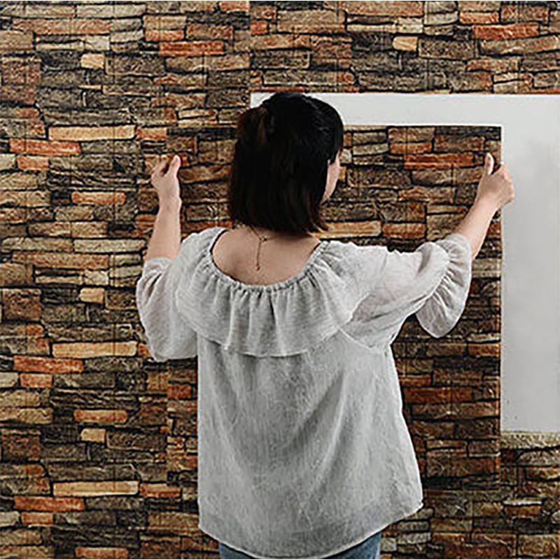 5/10Pcs 70cmX38cm Foam 3d Three-dimensional Wall Stickers Self-adhesive Crashproof Flexible Packaging Decorative Waterproof Wall Paper
