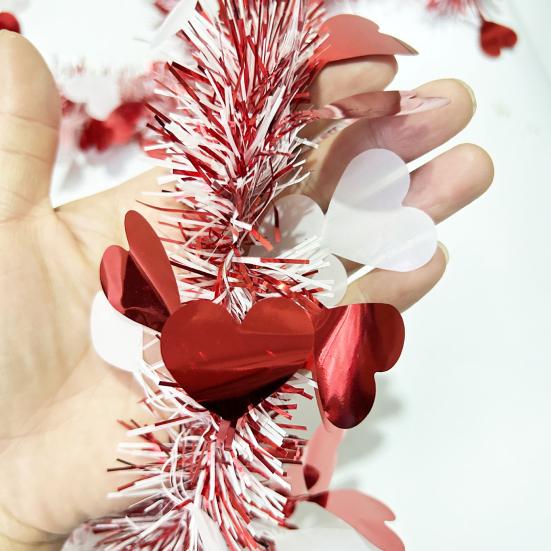 Гирлянда на День святого Валентина, блестящая гирлянда в форме сердца, романтическая подвесная гирлянда для украшения домашних вечеринок