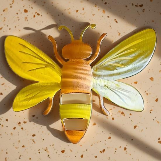 Металлическая пчела настенное украшение 3D пчела художественная работа настенная скульптура медоносная пчела внутреннее наружное украшение для двора сада дома фермерского дома