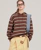 NOHANT Multi Stripe Knit Hoodie Brown