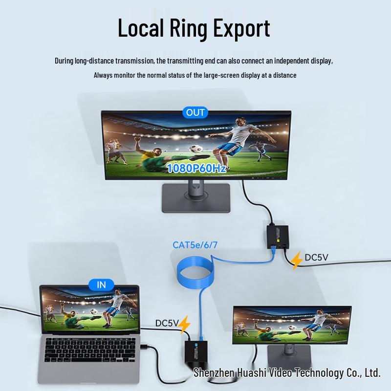 Сетевой удлинитель HDMI HD 1080P на 120 м с HDMI-петлей