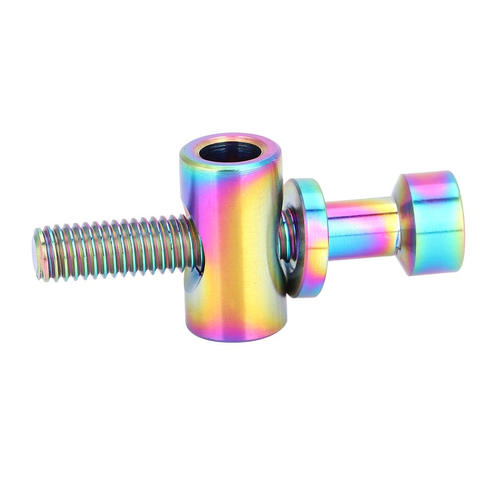 M5x30/35/40mm Titanium Alloy Bicycle Seatpost Bolt Round Head Screw (Rainbow M5x30)