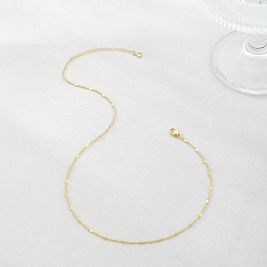Necklace Stainless Steel Delicate Elegant Delicate Chain Thin Popular Chain Necklace Adjustable Silver Necklace Hypoallergenic Simple Gold Stylish