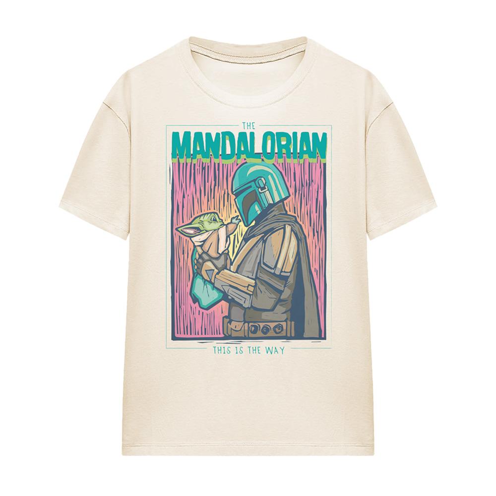 Star Wars The Mandalorian Womens/Ladies This Is The Linocut Way T-Shirt