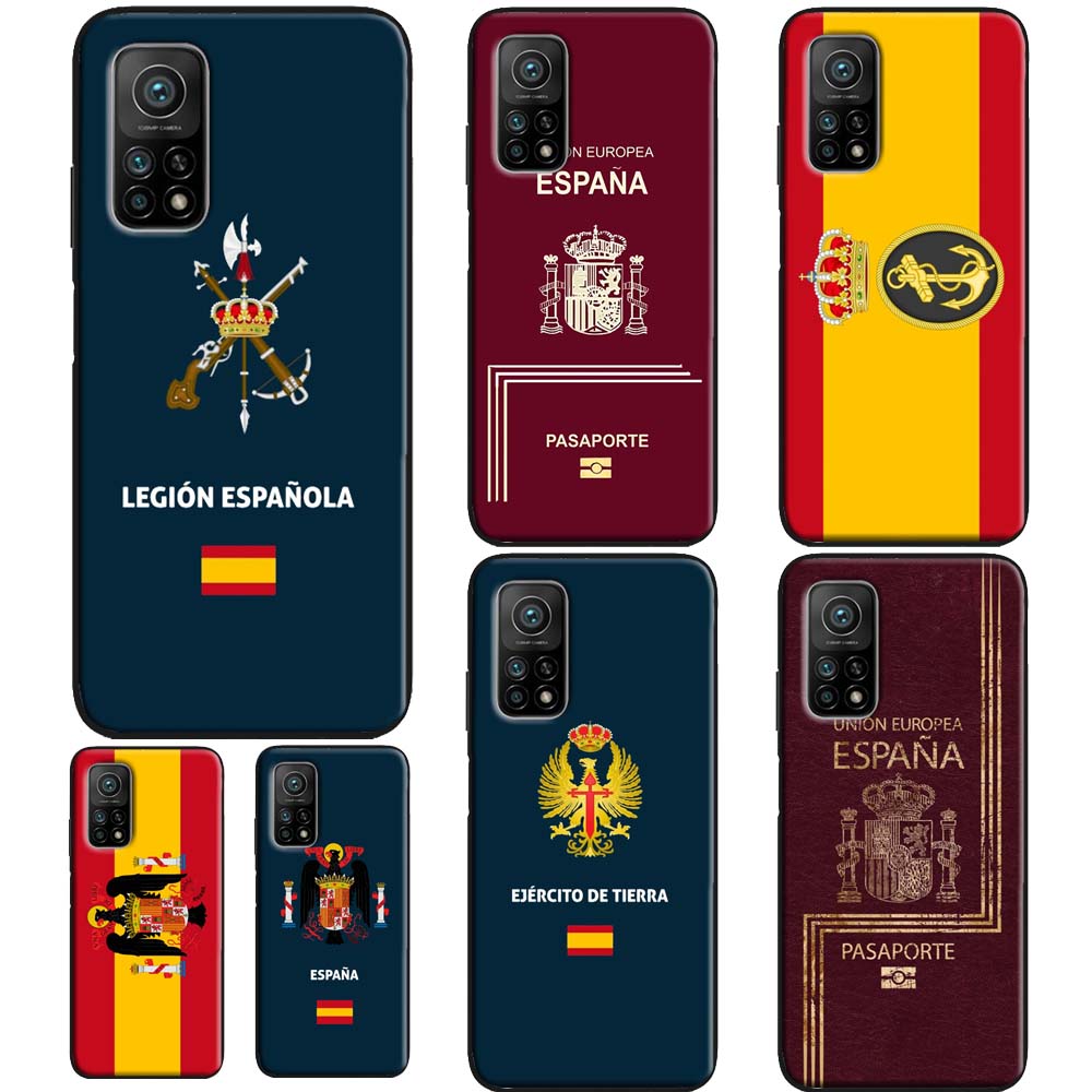 Spanish Passport Flag Case For POCO X3 Pro M3 M4 X3 GT F3 Phone Cover For Xiaomi 10T 11T Pro Mi 11 Lite