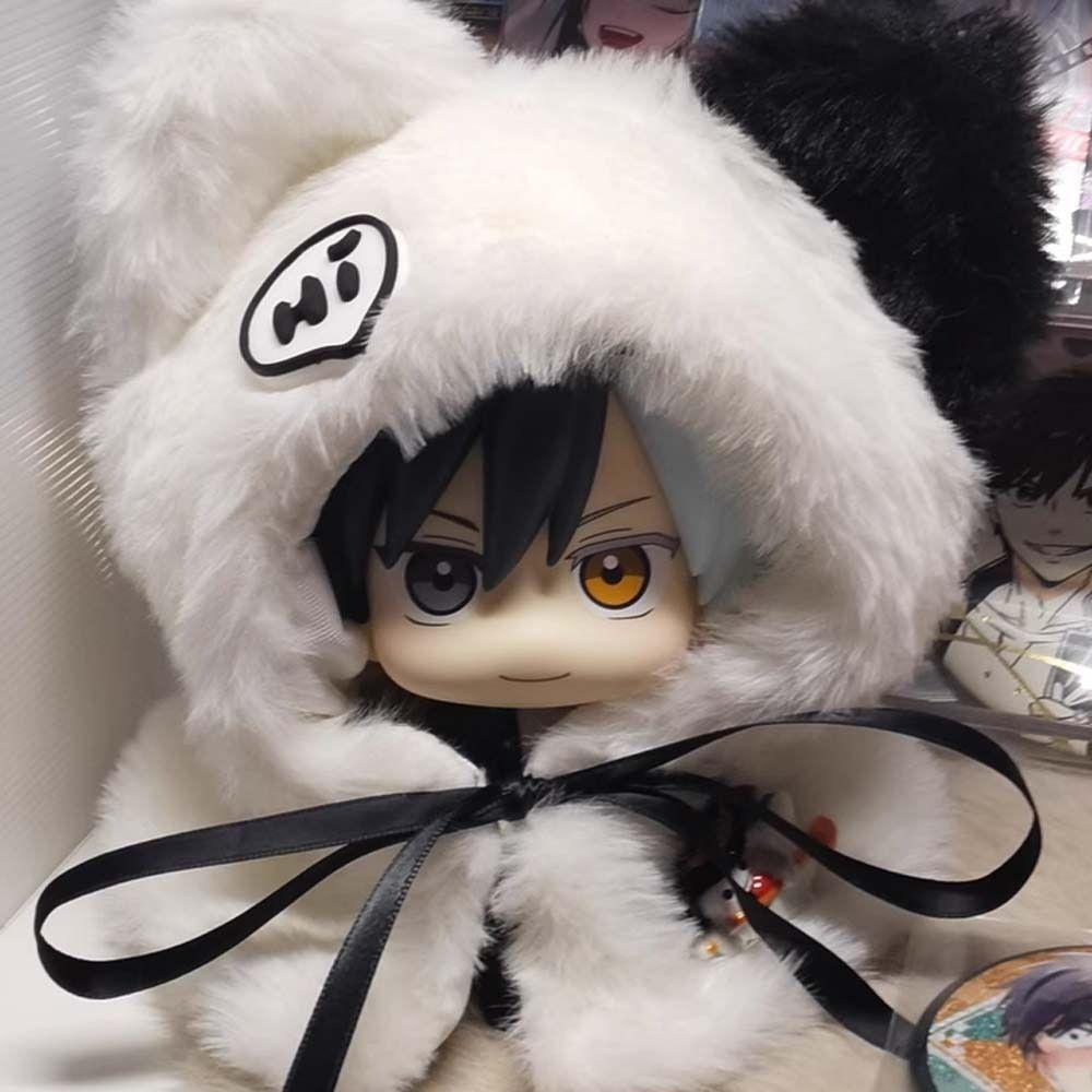 Hallowmas Theme Cotton Doll Clothes Black White Doll Cloak 10cm Doll Clothes Birthday Gift