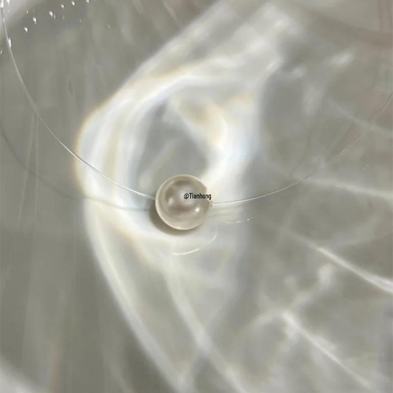 2025 Новое жемчужное колье из стерлингового серебра 925 пробы для женщин – Минималистичная цепочка на ключицу с нишевым дизайном в стиле легкой роскоши.