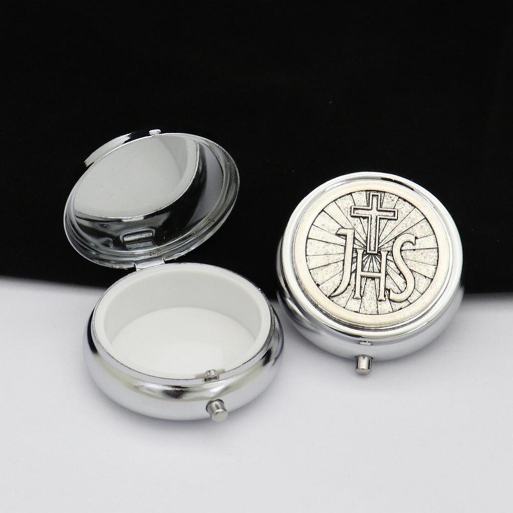 Elegant Metal Jewelry Box With Built In Makeup Mirror For Christian Home Decorations And Religious Relic Storage