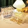 Free Shipping: Large-Capacity Transparent Jewelry Storage Box for Earrings and Necklaces - Dustproof and Drawer-Style