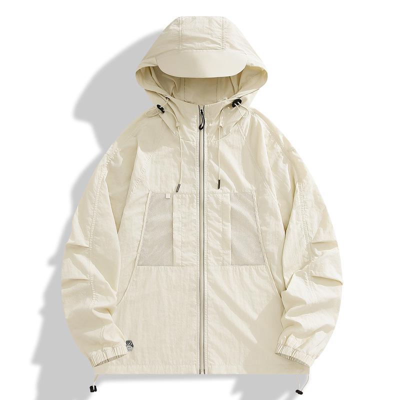 Unisex UV Protection Hooded Fishing Jacket - Summer Antibacterial Loose Fit Plus Size