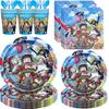 Тематическая вечеринка-день рождения по мотивам One Piece Декор Луффи Зоро Одноразовая посуда Скатерть Чашка Тарелка Баннер Товары для вечеринки