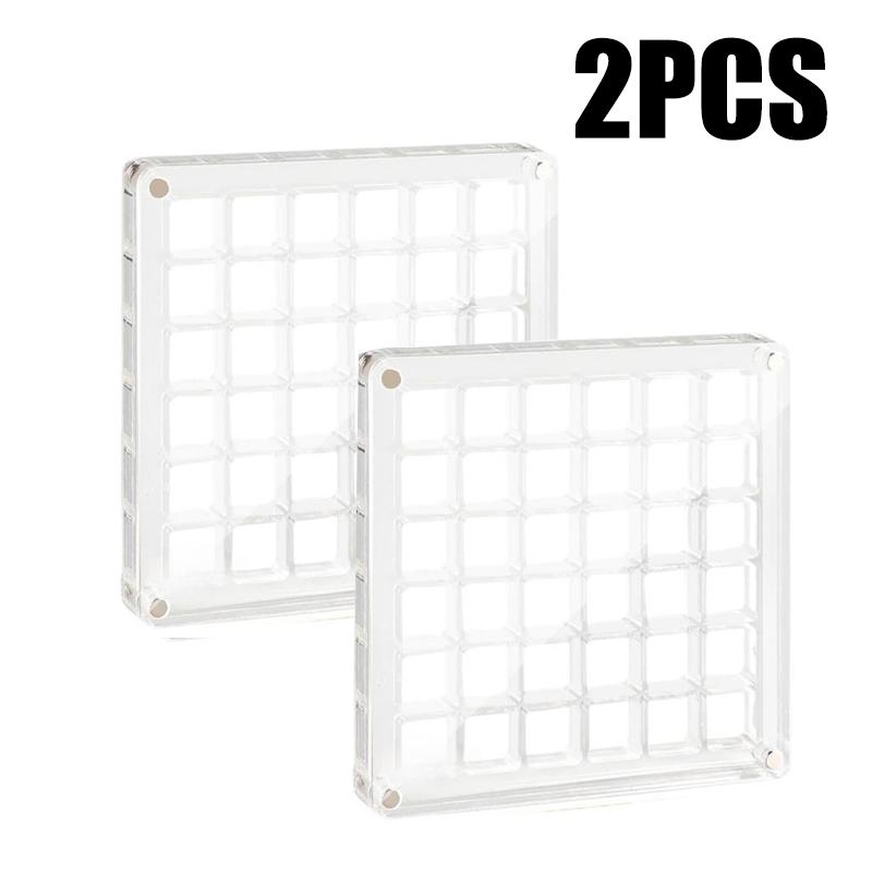 36grids Acrylic Magnetic Seashell Display Box Mini Beach Stone Shell Collection Display Box Trinket Jewelry Small Craft Organize