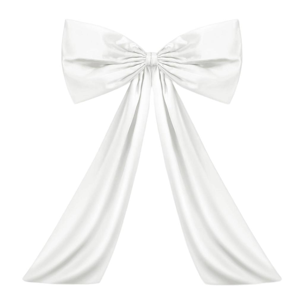 Large Ribbon Tie Bow Hanging Giant Room Decor Polyester Wall Accent for Christmas Holiday