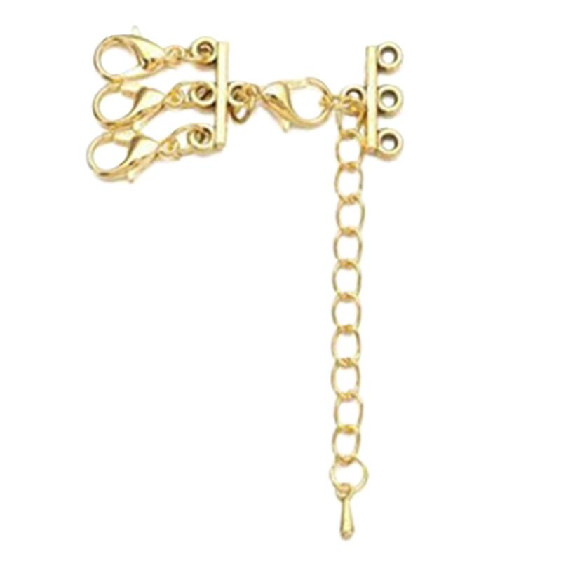 Стильные застежки для ожерелий с трубчатым замком, многослойные застежки для браслетов, многослойные застежки для ожерелий с трубчатым замком, разделительный сплав