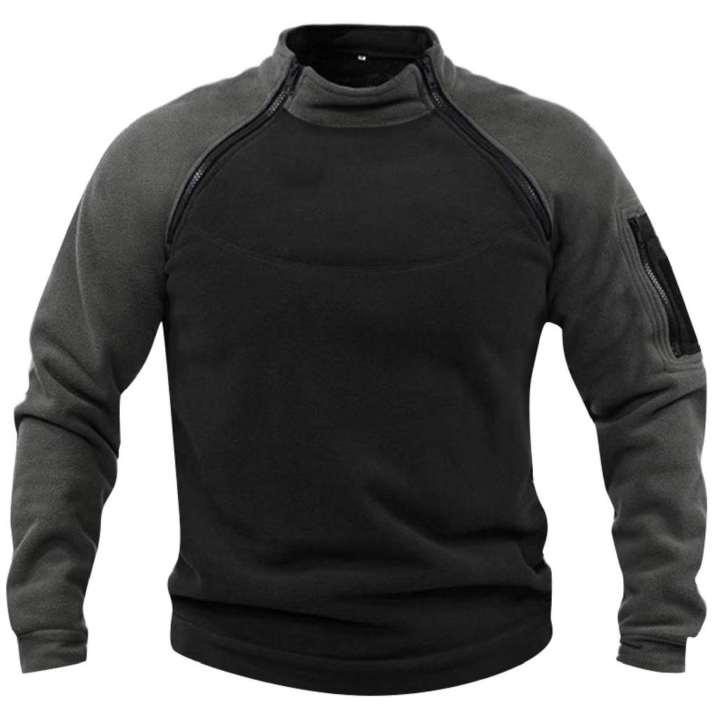 Мужская уличная куртка, одежда для охоты, теплый флисовый пуловер на молнии, мужское ветрозащитное пальто на весну и зиму, термобелье