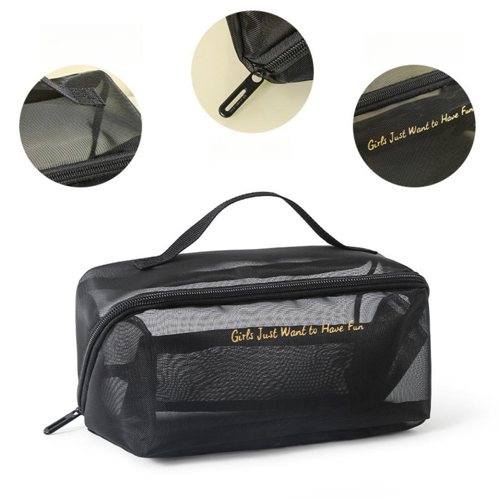 Косметичка, Большая вместимость, Дышащая, Сетчатая сумка, Сумка для туалетных принадлежностей, Сумка для хранения