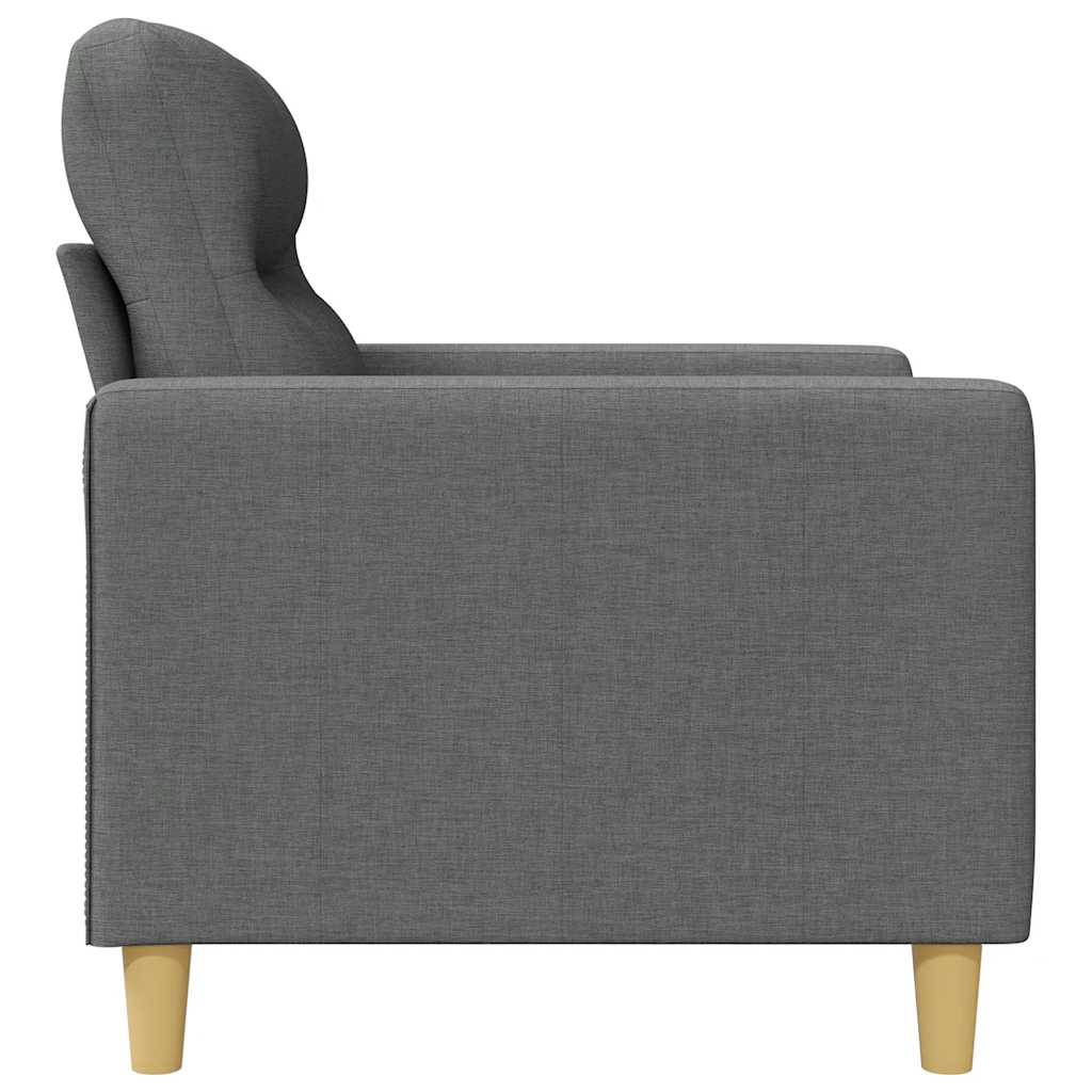 Vidaxl Sofa 2-Osobowa, Ciemnoszara, 120 Cm, Tapicerowana Tkaniną