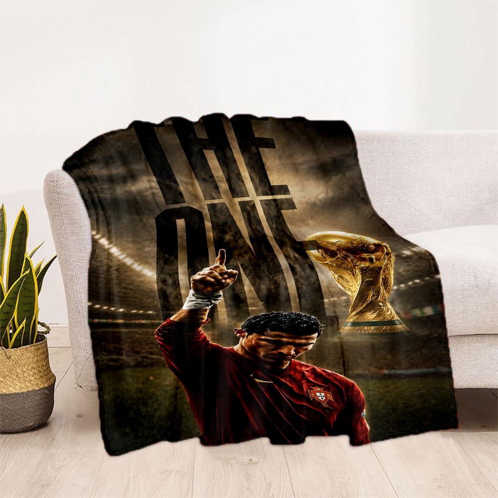 Ronaldo's Legacy Football Blanket Ultra-Soft Suitable for Chair Seaside Bed for All Seasons Digital Print Unique Gift for Family and Friends Camping