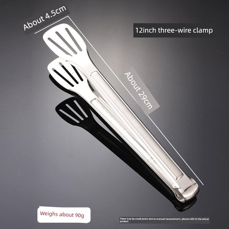 Stainless Steel Tongs, Food Tongs, Stainless Steel Food Clips, Bread Tongs, Barbecue Tongs, Bun and Steamed Bun Tongs, Extended Spicy Hot Pot Tongs