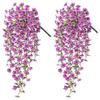 Искусственная фиолетовая глициния, поддельное свисающее фиолетовое растение для весны, лета, для помещения, улицы, стены, дома, сада, патио, декор для свадебной вечеринки