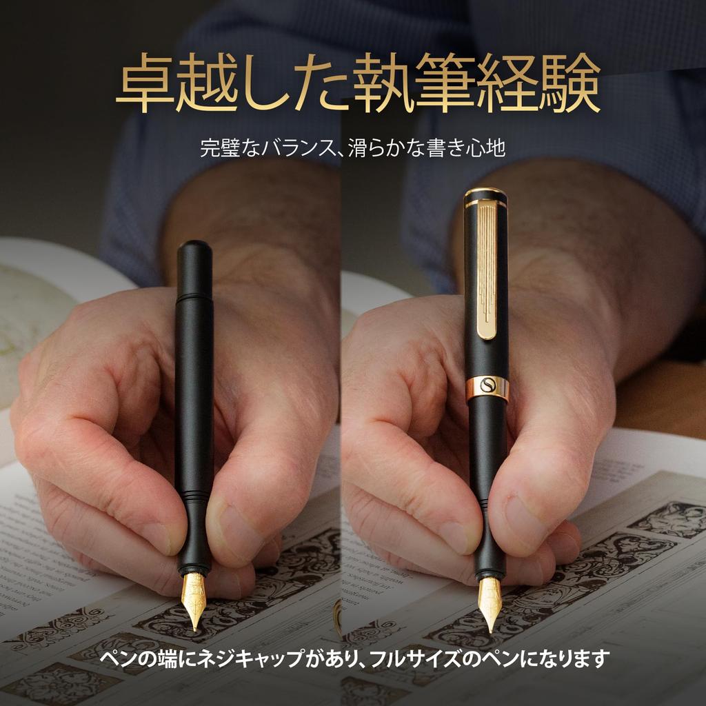 Scriveiner Luxury EDC перьевая ручка великолепная матовая черная карманная ручка 2 хромированная отделка Schmidt немецкий перо конвертер лучшая ручка для письма подарочный набор хороший стильный