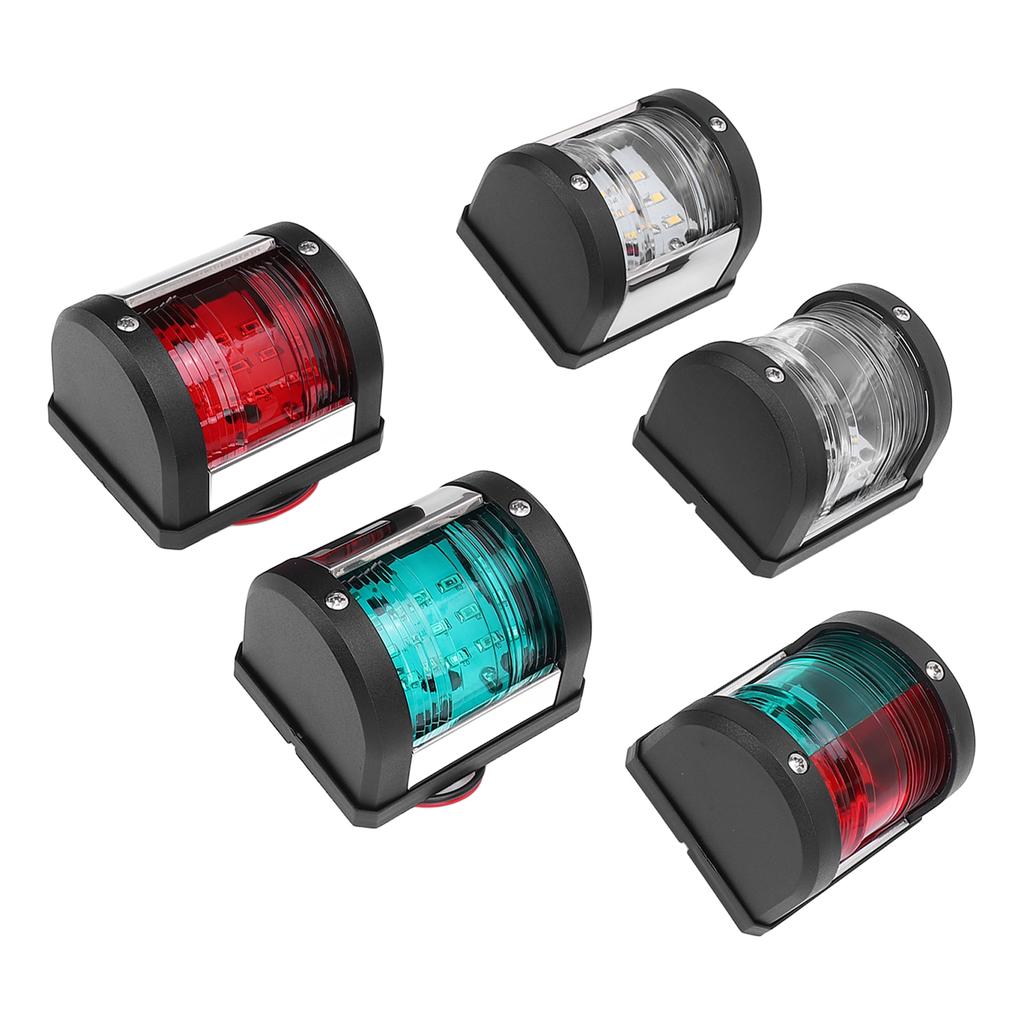 5 шт. светодиодных навигационных огней для лодки, зеленый правый борт и красный левый борт, белый кормовой фонарь IP66, лодочный фонарь f