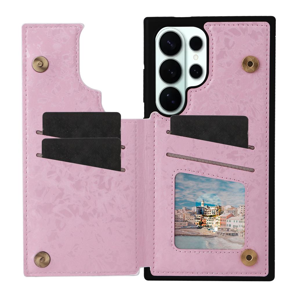 For Samsung Galaxy S26 Ultra Case Flower Leather TPU RFID Blocking Phone Cover Card Slots