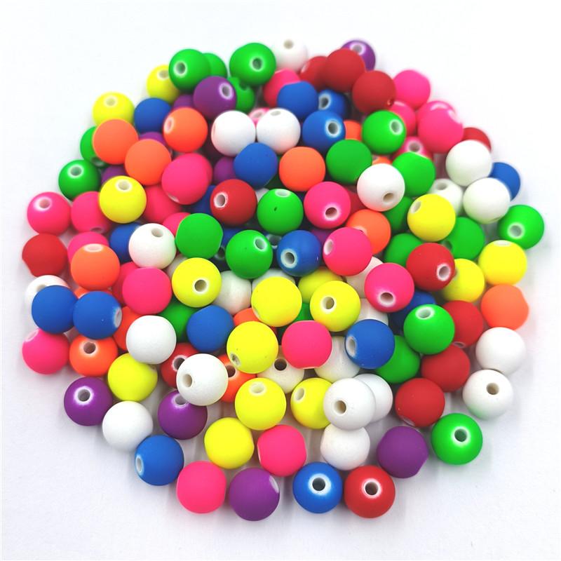 Творческие 20 шт DIY ручной работы бисер пластиковые твердые дисперсионные бусины шариковые бусины ярких цветов аксессуары для изготовления ювелирных изделий ожерелье браслет