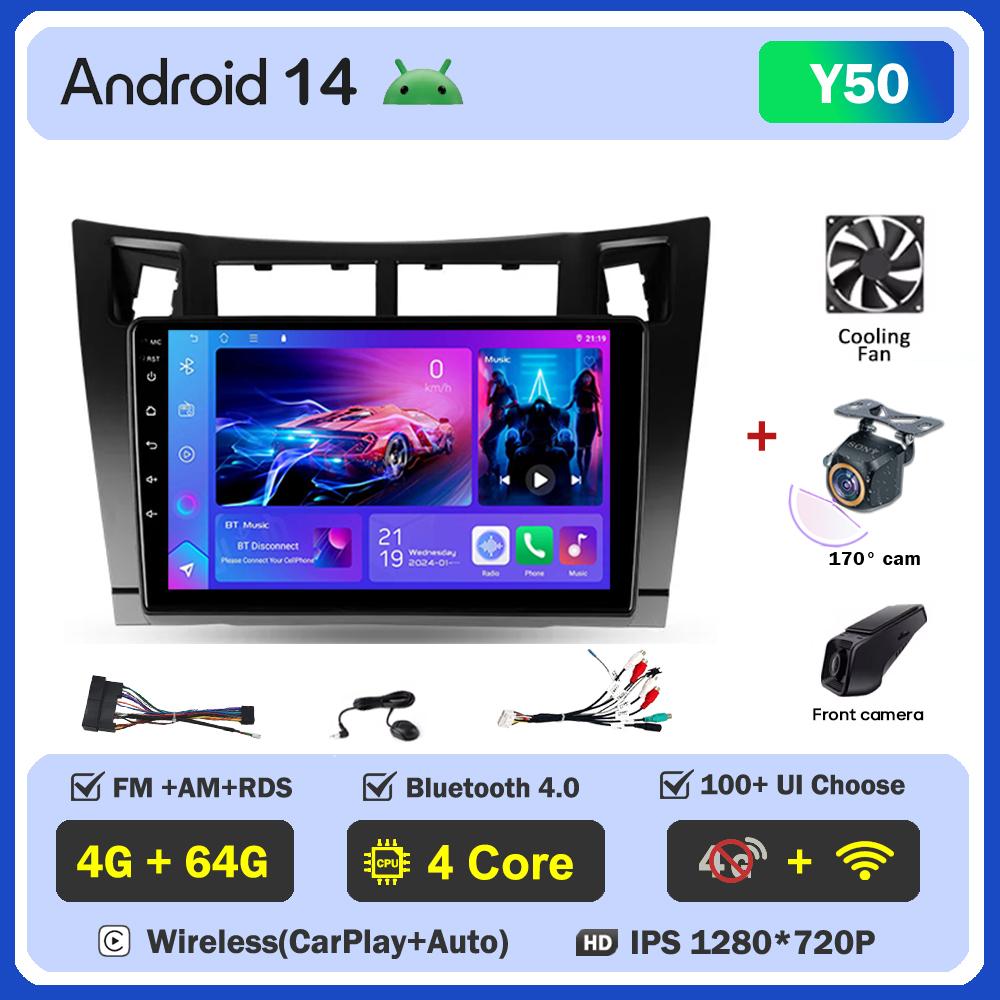 Для Toyota Yaris XP90 2005 - 2012 Автомобильный радиоплеер Car Carplay Screen Autoradio Mirror Link Car Intelligent Systems Сенсорный экран