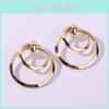 Women Metal Gold Earrings Geometric Shape Electroplated Fashion Looks Office