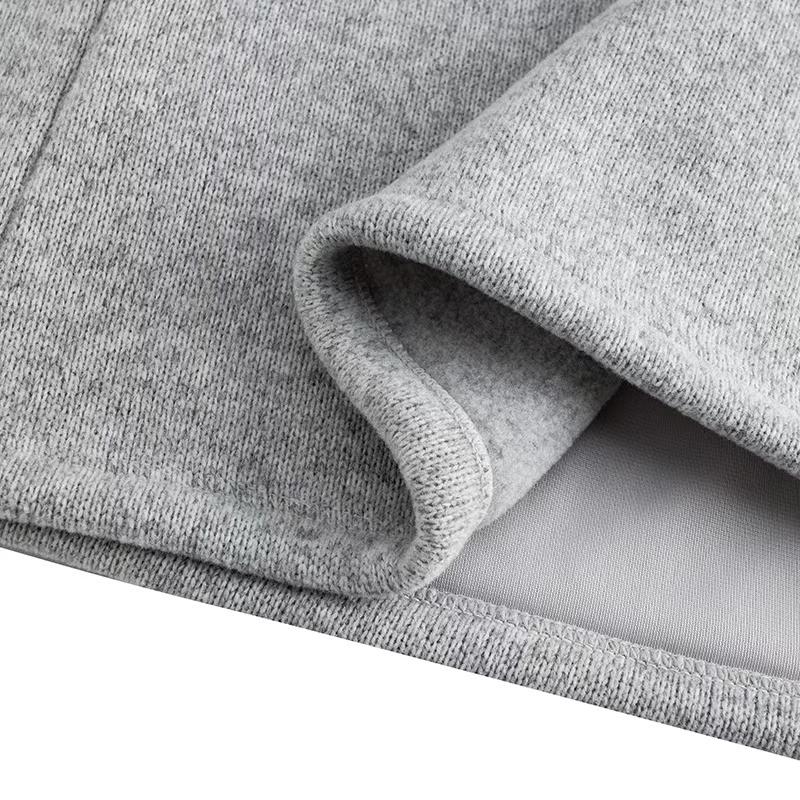 Anta Зимняя флисовая куртка Polartec, вязаная хлопковая куртка, куртка унисекс, чип-серая, двухцветная, цвет "цветочный серый" 152546708-1