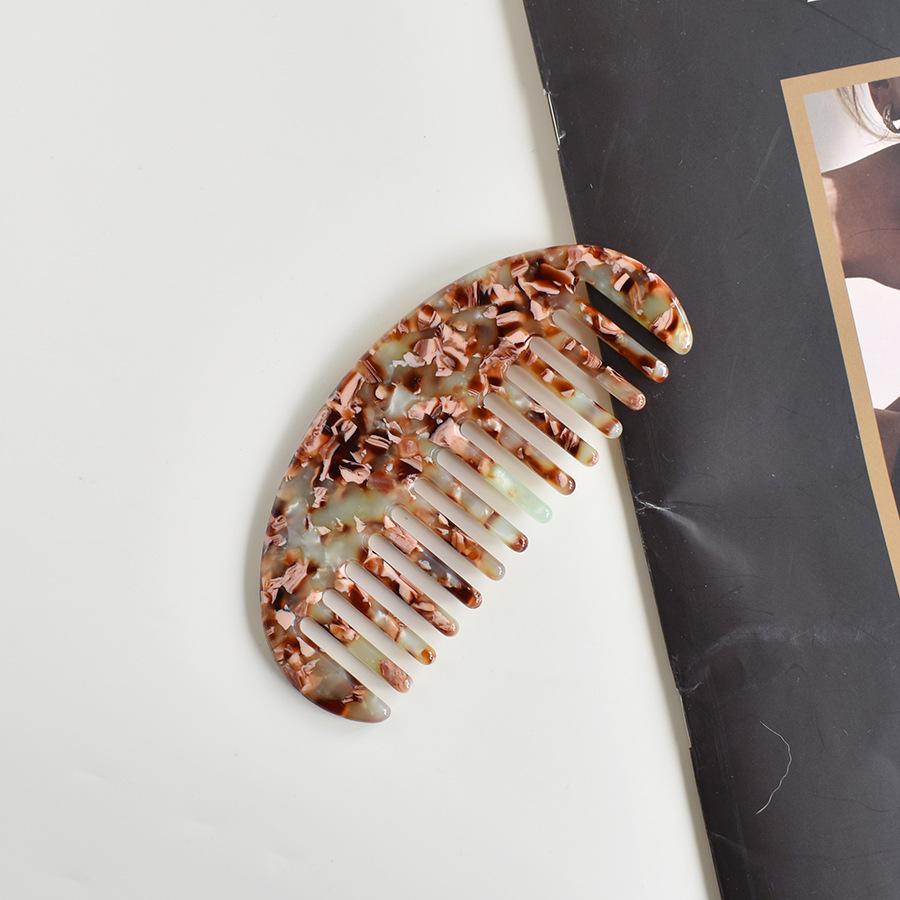 Popular Hair Combs In Europe and America, Hot-selling Acetic Acid Board Comb Anti-static Marble Pattern Hair Comb