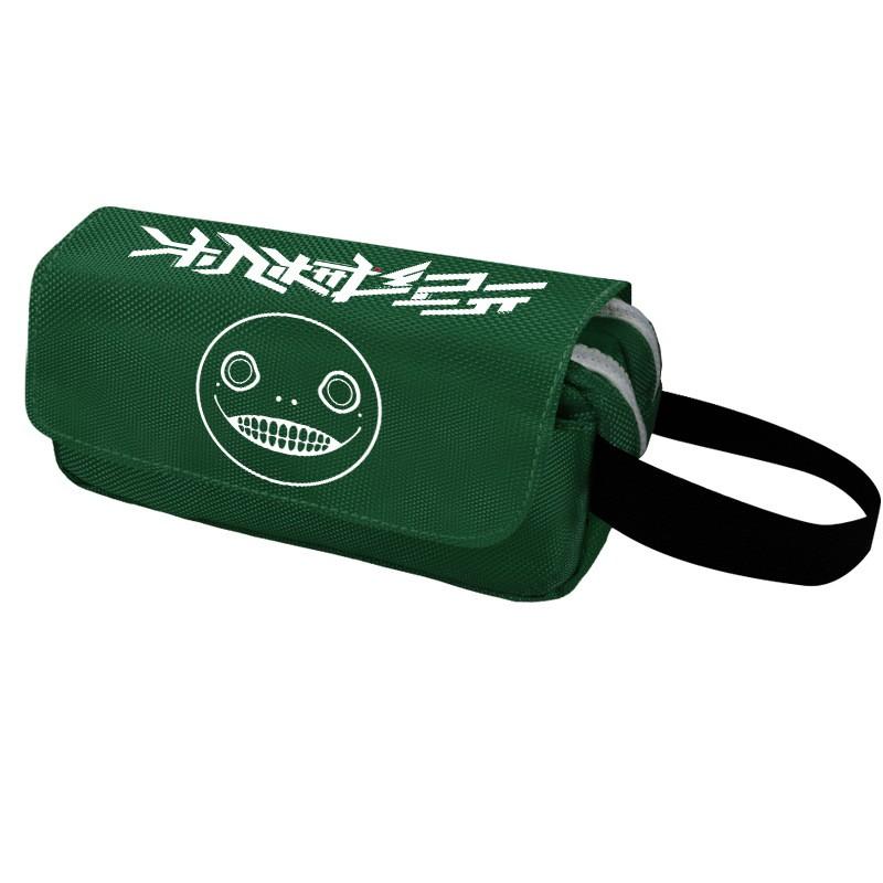 2B Anime Pencil Case Double Zipper Canvas Stationery Organizer Students School Supplies