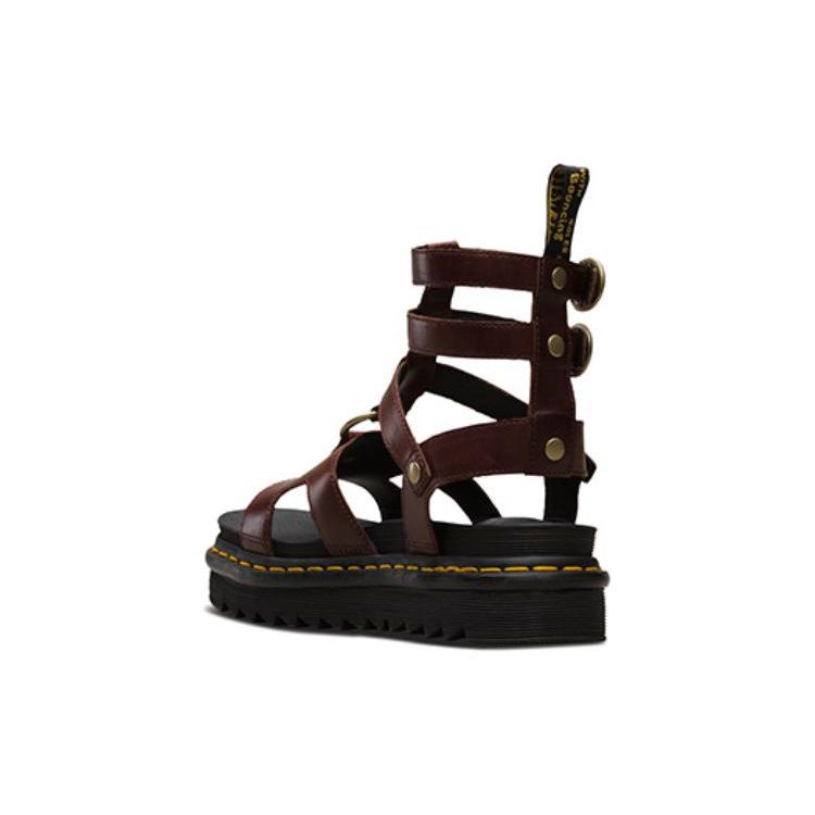 Dr. Martens Leather Multi-Ring Strap Roman Sandals Women Sandals Vintage-Brown 24639211