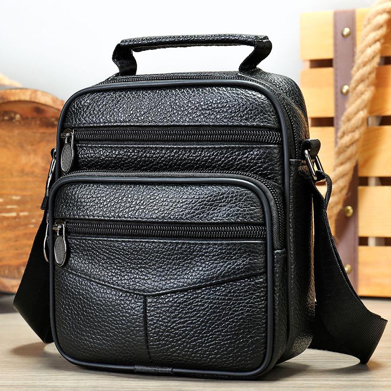 Новая вертикальная мужская сумка через плечо из натуральной кожи, повседневная сумка через плечо из натуральной кожи, регулируемая сумка через плечо для деловых поездок и поездок на работу из кожи