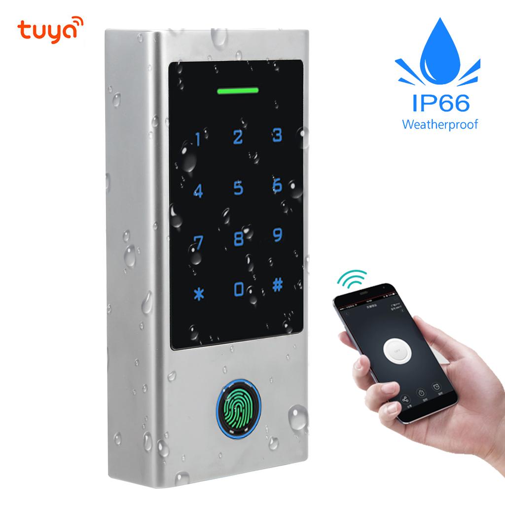 125KHz RFID Access Control Machine WG26?44 Backlit Keyboard ID Card Fingerprint Password for TUYA