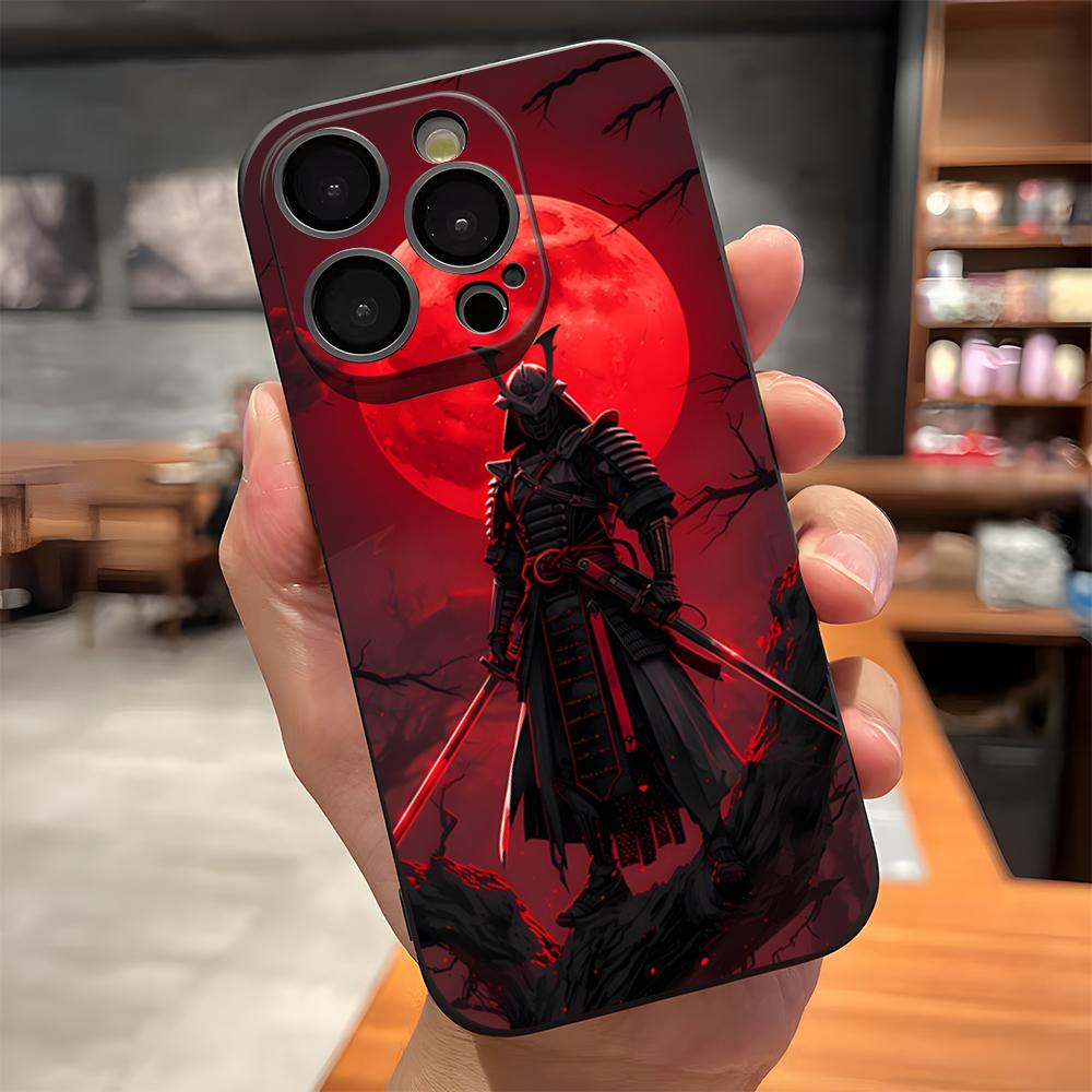 Чехол для телефона Самурайская маска для iPhone 17 Pro Max 15 Pro 16 14 Plus 12 13 Mini 11 Pro Ударопрочный мягкий чехол